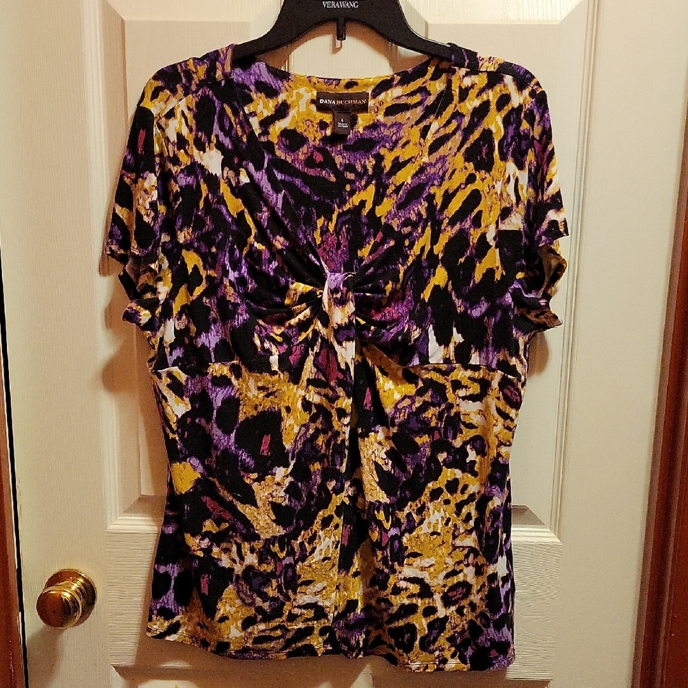 Dana Buchman Women's Short Sleeve Top Size Large